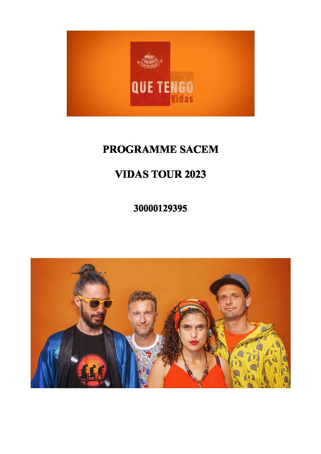 Que Tengo – Programme Sacem