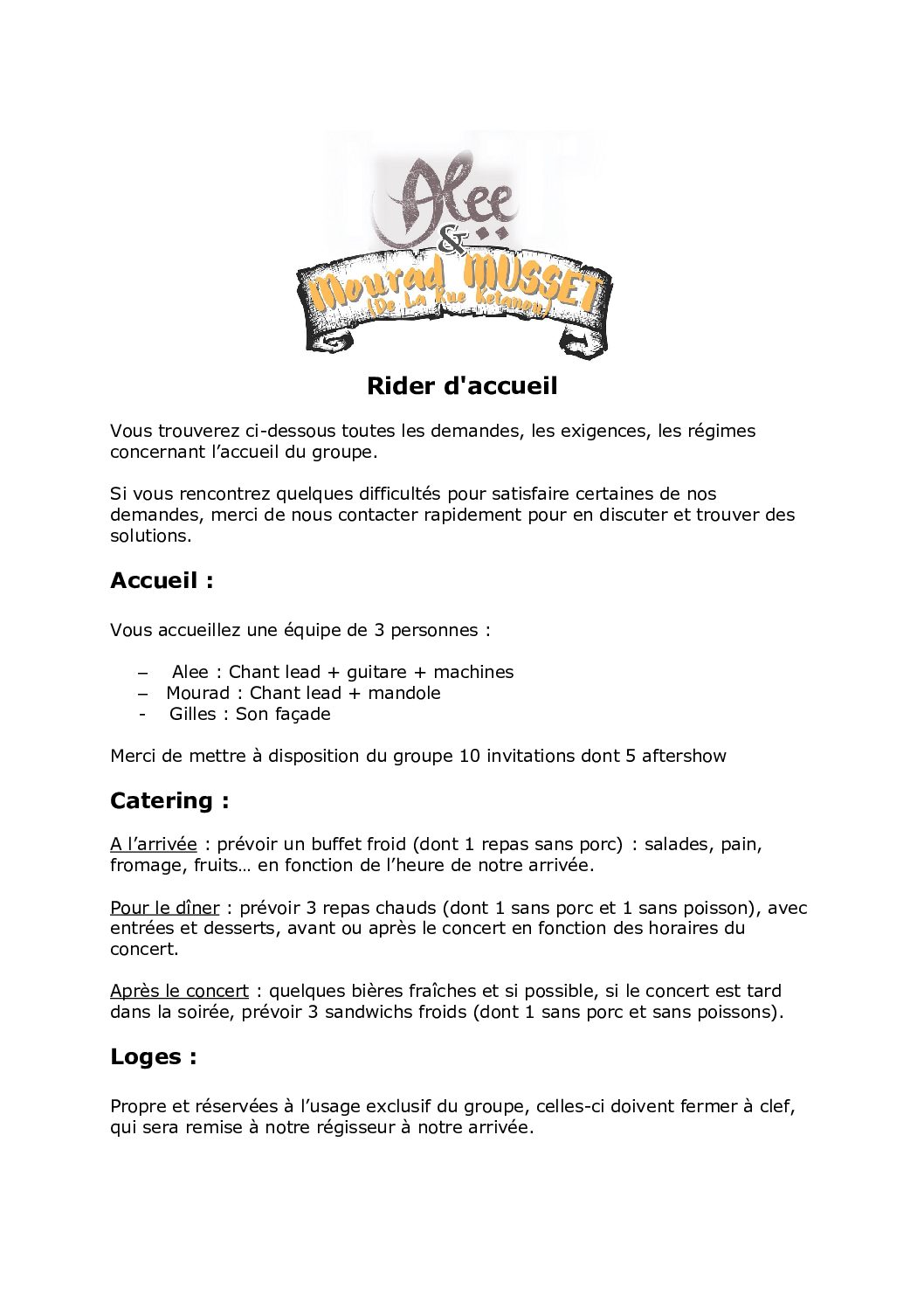 Rider Alee & Mourad sans fiche technique 2025