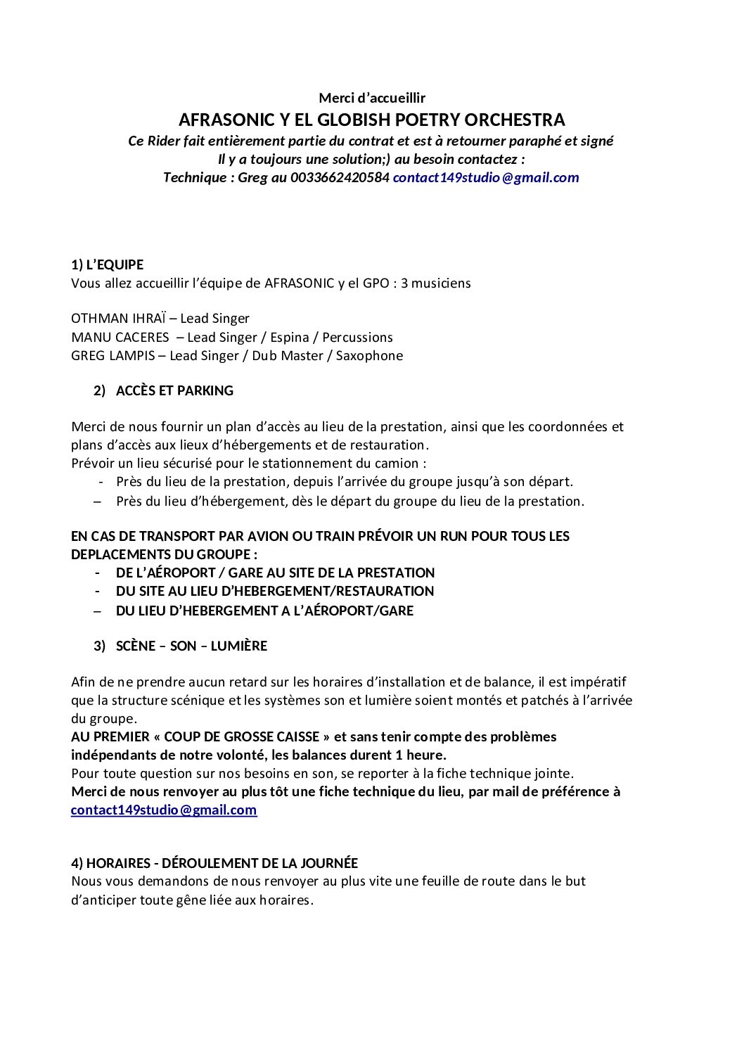 AFRASONIC y el GPO Technical Rider MAJoct25